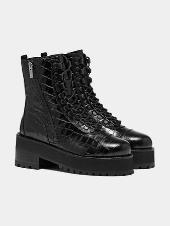 The Kooples Leather platform boots | Global Brands Store