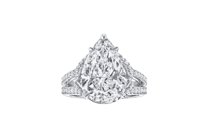 Harry Winston Pear-Shaped Diamond Engagement Ring