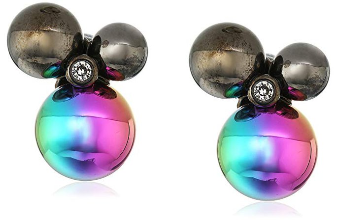 Amazon.com: Diane von Furstenberg "Rainbow Rocks" Rainbow Ball Cluster Stud Earring: Jewelry
