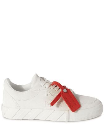Off-White Low Vulcanized Suede Sneakers - Farfetch