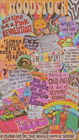 hippie collage