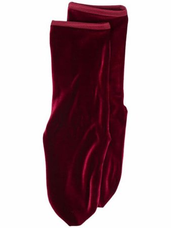 Simone Wild velvet ankle socks red VELVET - Farfetch