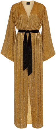 Janet Belted Sequined Chiffon Maxi Dress Size: XS