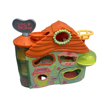 Littlest Pet Shop Biggest Playset House Foldable 2005 Hasbro LPS Vintage House With Accessories