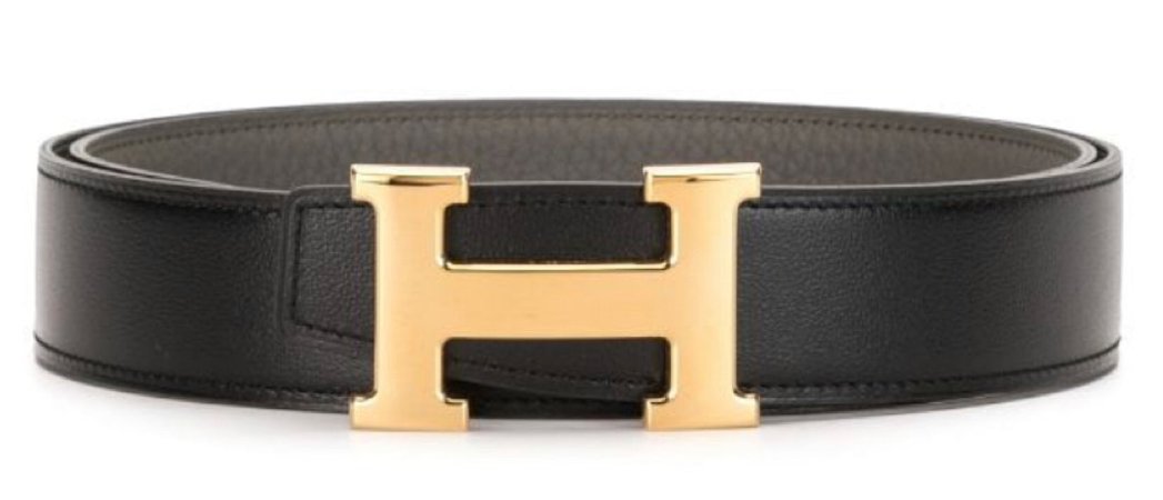 Hermès Gold Black Belt