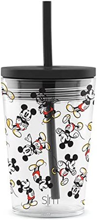 Amazon.com: Simple Modern Disney Kids Water Bottle Plastic BPA-Free Tritan Cup with Leak Proof Straw Lid | Reusable and Durable for Toddlers, Boys, Girls | Summit Collection | 12oz, Mickey Mouse Retro : Everything Else