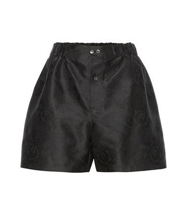 Silk-blend jacquard shorts