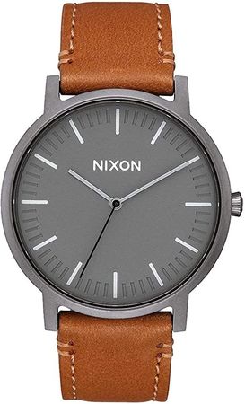Amazon.com: NIXON Porter Leather A1058 50m Water Resistant Men’s Watch (20-18mm Leather Band and 40mm Watch Face) : Clothing, Shoes & Jewelry