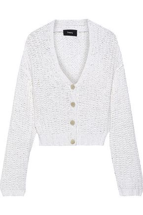 Open-knit cotton-blend cardigan | THEORY | Sale up to 70% off | THE OUTNET
