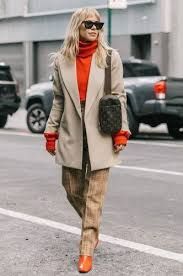 beige outfit with a pop of color - Google Search