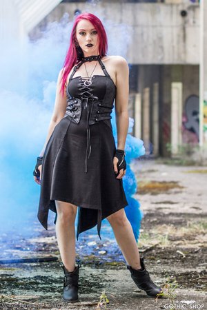 Bestia Black Gothic Dress by Punk Rave | Ladies Gothic