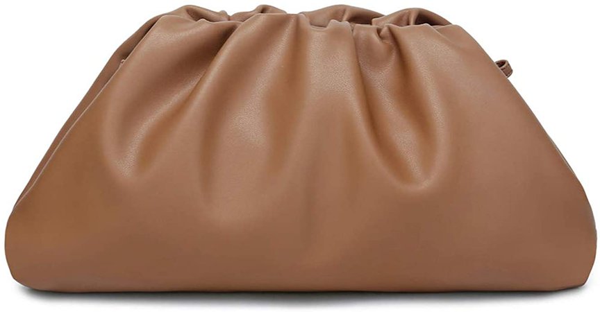 CATMICOO Cloud Crossbody Bags for Women Clutch Purse with Dumpling Shape and Ruched Detail (Brown Large): Handbags: Amazon.com