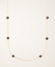 Pave Ball Station Necklace | Ann Taylor