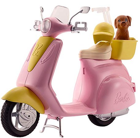 Amazon.com: Barbie Scooter with Puppy: Toys & Games
