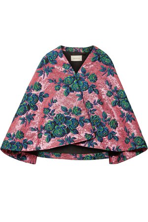 Gucci | Floral brocade cape | NET-A-PORTER.COM