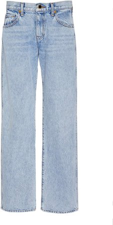 Kerrie Rigid Mid-Rise Straight-Leg Jeans