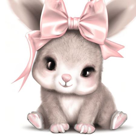 bunny with pink bow