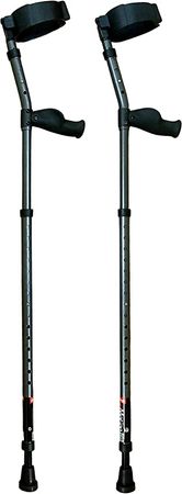 Amazon.com: in-Motion Forearm Crutches | Spring Assist | Ergonomic Handles | Articulating Tips | Size Tall (4'9" - 6'3") | Charcoal : Health & Household | CowboyYeehaww
