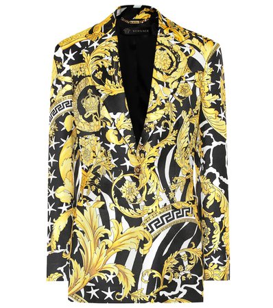 Versace Printed Silk Twill Blazer