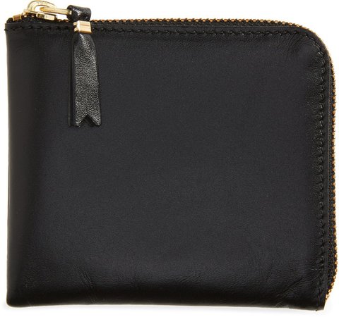 Classic Leather Half Zip Wallet
