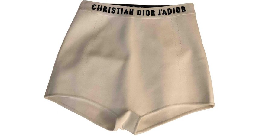 Dior Pre-owned White Viscose Shorts
