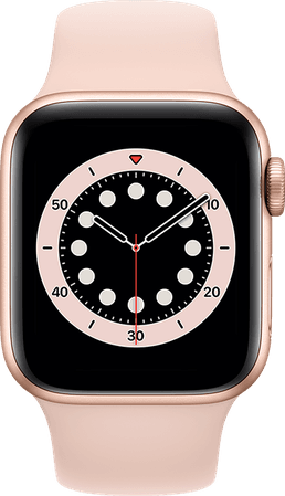 Apple Watch Series 6 44mm 32 GB in Gold Aluminum - Pink Sand Sport - $330 Off - AT&T