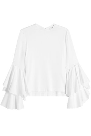 Blouse with Ruffled Sleeves Gr. FR 36