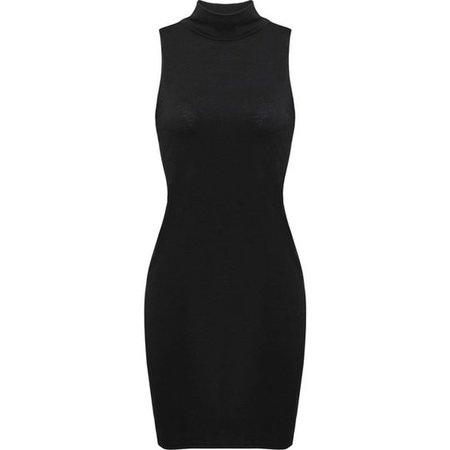 black turtleneck dress