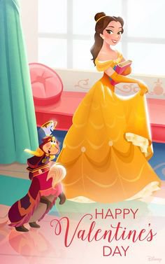 Happy Valentine’s Day! ❤️ | Disney valentines, Disney princess art, Disney princess