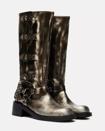 ROCKY Silver Distressed Knee High Boot | Women's Boots – Steve Madden