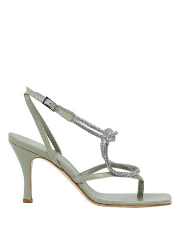 Christopher Esber Crystal-Embellished Suede Thong Sandals | INTERMIX®