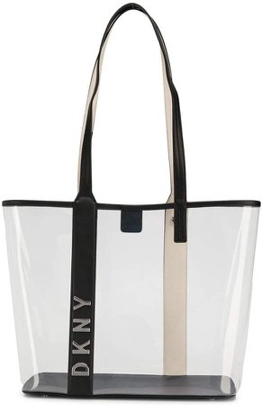 clear logo tote
