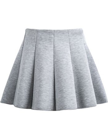 (17) Pinterest - Grey High Waist Pleated Skirt - Sheinside.com | Style Inspo