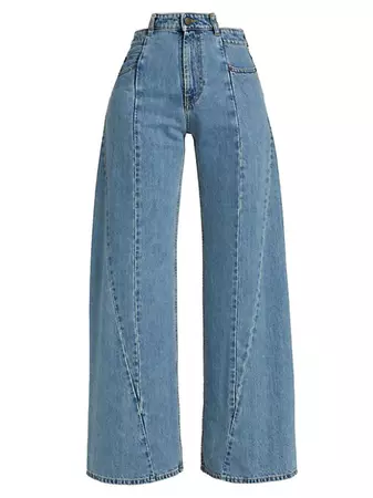 Shop Maison Margiela Five-Pocket Wide-Leg Jeans | Saks Fifth Avenue