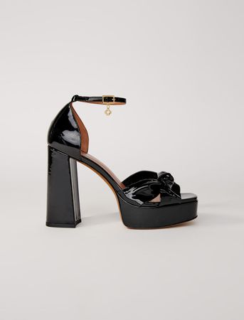 224FRAKNOT Leather platform sandals - Spring-Summer Collection - Maje.com