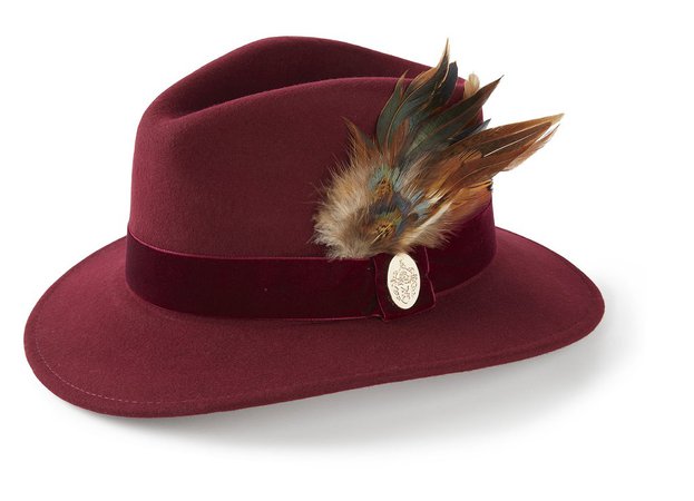 Maroon Fedora Hat - Ladies Trilby Hats - Hicks & Brown