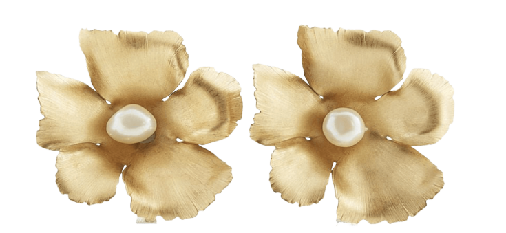 Oscar de la Renta floral-embellished clip-on drop earrings