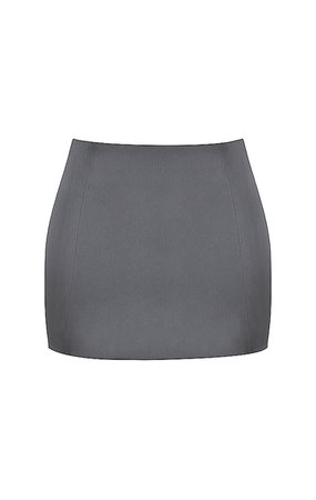 Clothing : Skirts : 'Catalina' Shadow Satin A-Line Mini Skirt