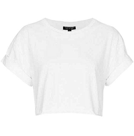 white crop top t shirt
