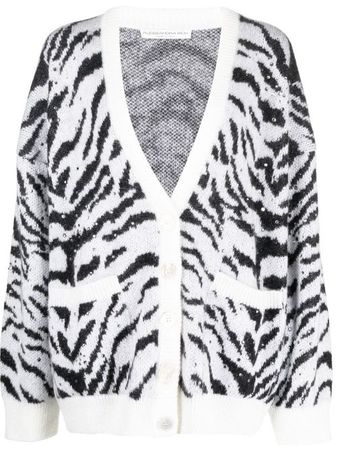 Alessandra Rich zebra-print Knit Cardigan - Farfetch