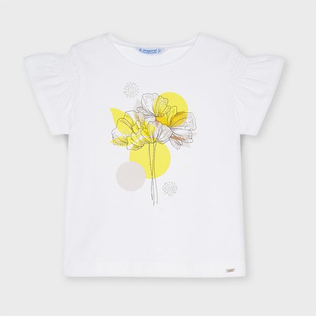 Camiseta flor strass niña Amarillo | Mayoral ®