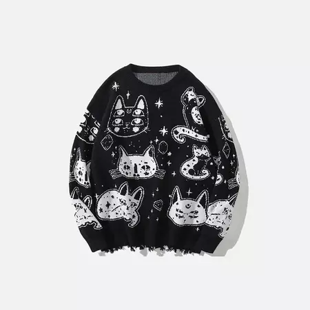 Cat's Dreams Sweater – DAXUEN | Streetwear & Aesthetics