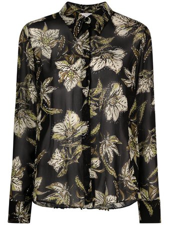 Dorothee Schumacher floral-print fringe shirt - FARFETCH