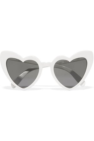 Saint Laurent | Loulou heart-frame acetate sunglasses | NET-A-PORTER.COM