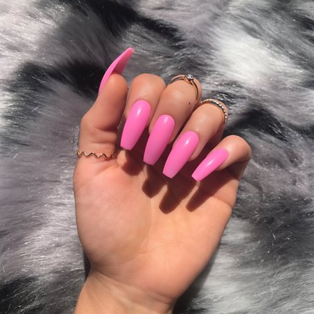 Pink coffin nails