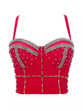 Bejeweled Taylor Swift Era Tour Outfit Rhinestone Corset Crop Top