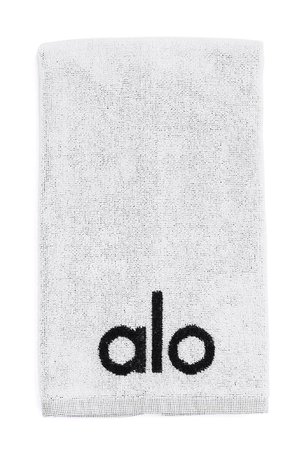 No Sweat Hand Towel - Black/White | Alo Yoga