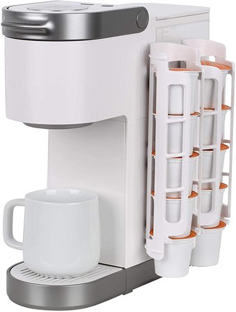 Amazon.com: Coffee Pod Holder for Keurig K-cup, Side Mount K Cup Storage, Coffee Pod Organizer, Perfect for Small Counters (2 Pack| For 10 K-Cups, White) : Home & Kitchen