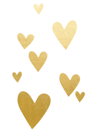 gold hearts png