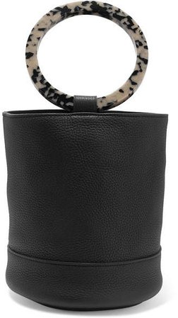 Bonsai 20 Textured-leather Bucket Bag - Black